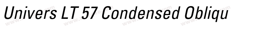 Univers LT 57 Condensed Oblique字体转换